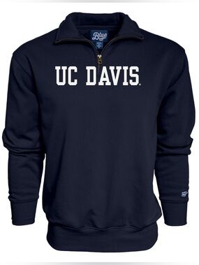 Blue 84 Navy UC DAVIS Quarter-Zip Pullover